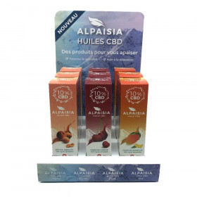 Pack de 9 huiles cbd Alpesia goût fruité